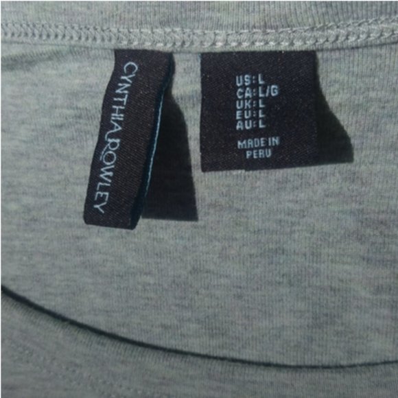 CYNTHIA ROWLEY ♡ Gorgeous Minty Green|Blueish Extremely SOFT Long Sleeve Top L - Picture 15 of 15